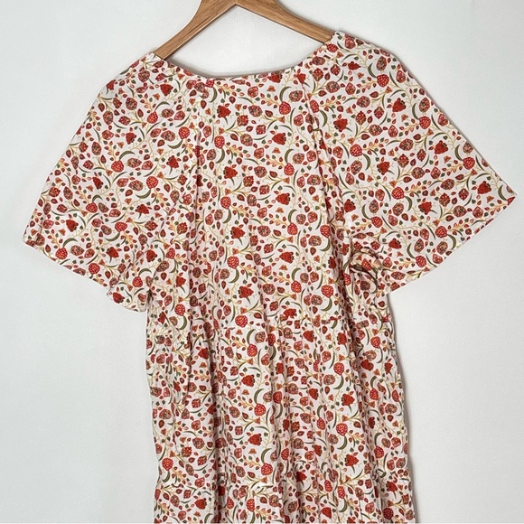 Old Navy Floral Tiered V Neck Dress Size Large * Sundress Beach Dainty Cottage - Picture 11 of 14